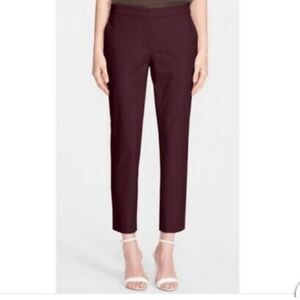 New Theory Thaniel Kennet Pull-on Stretch Pants Trousers in Mulberry SZ 10